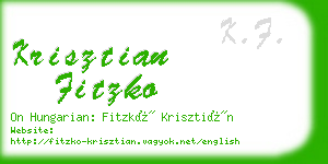 krisztian fitzko business card